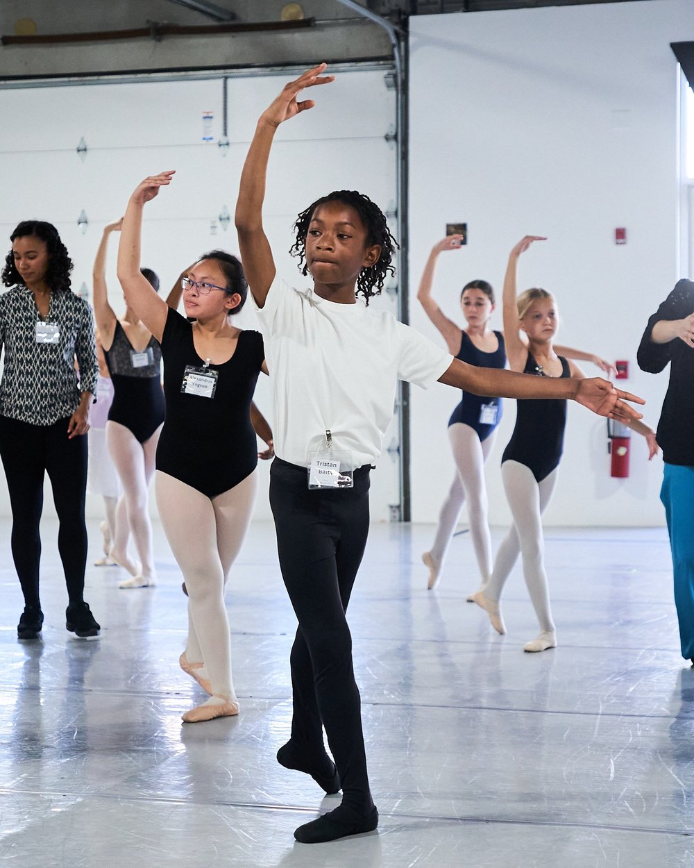 Guest instructor leading a Ballet 5:8 master class